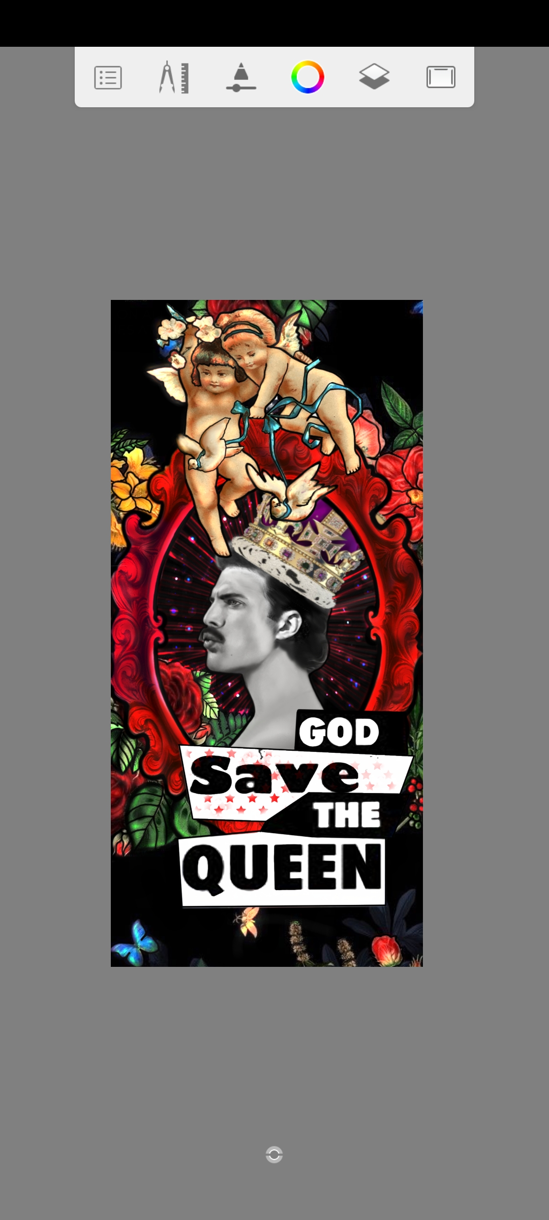 God Save The Queen Freddie Mercury 30th Anniversary Art Portrait